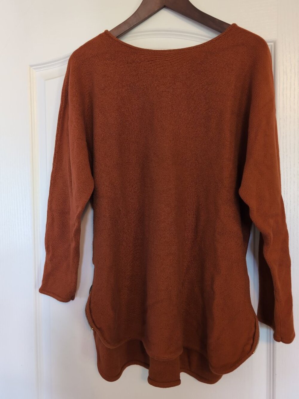 Michael Kors rusty orange cotton tunic sweater